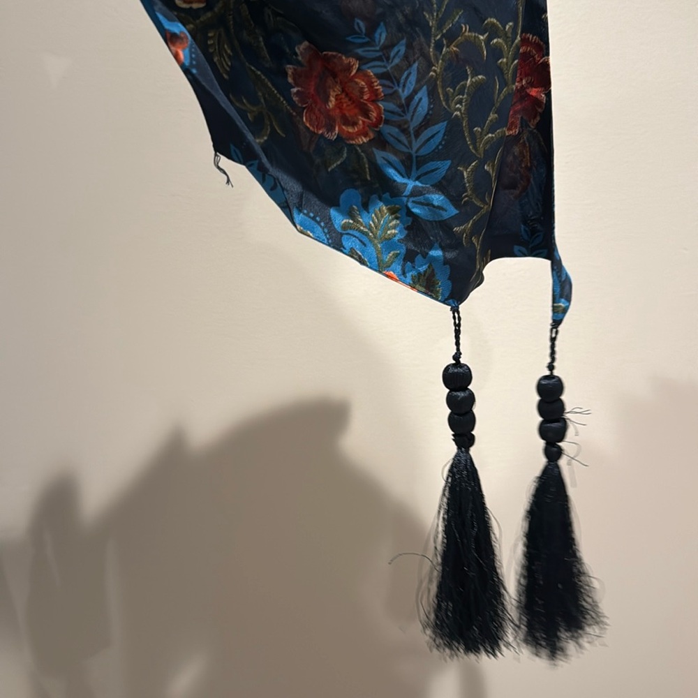 Farm Rio Blue Arabesque Floral Midi Dress - Picture 7 of 7